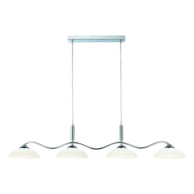 Pendants Light Chrome Bar Pendant With Frosted Glass Shades