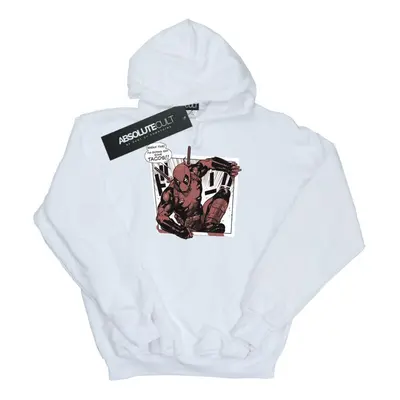 (S, White) Marvel Mens Deadpool Breaktime Tacos Hoodie