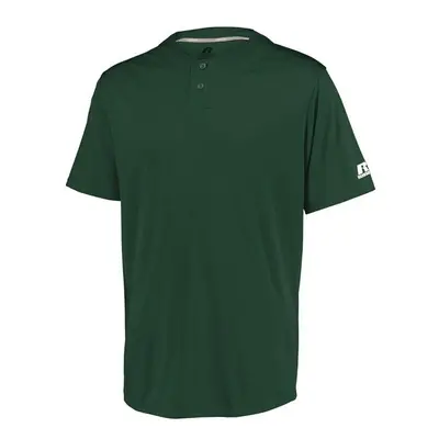 Russell 3R7X2B.DGR.XL Youth Performance Two-Button Solid Jersey, Dark Green - Extra Large