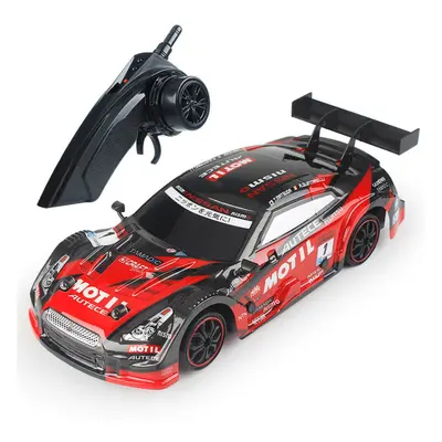 (Red) 1/16 2.4G 4WD 28cm Drift Rc Car 28km/h With Front LED Light RTR Toy