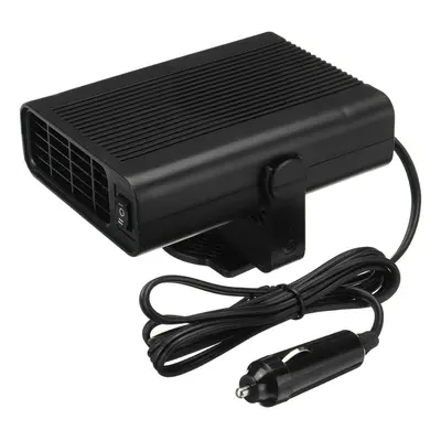 (Black, 24V) 12V/24V Electric Car Heater Fan Instant Heating Adjustable Heating/Cooling Defroste