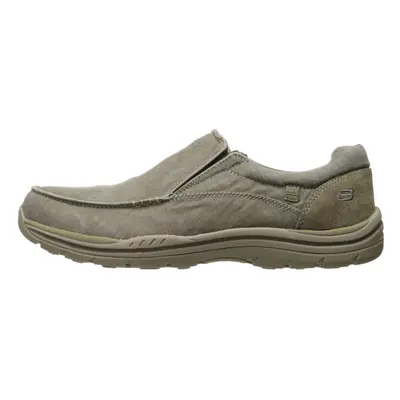 Skechers mens Expected Avillo Moccasin Khaki X-Wide US