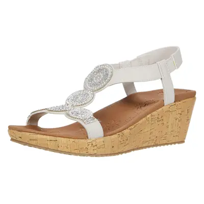 Skechers womens Beverlee - Date Glam Sandal Off White 6.5 medium U