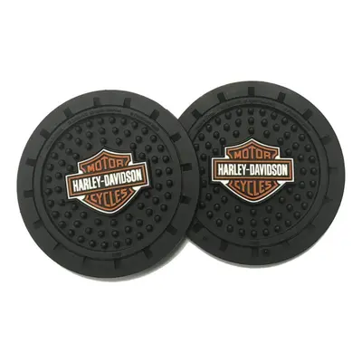 Harley-Davidson Orange Bar & Shield Drink Holder Coasters Set of CG