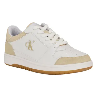 Calvin Klein Women's Hania Sneaker White/Beige 7.5