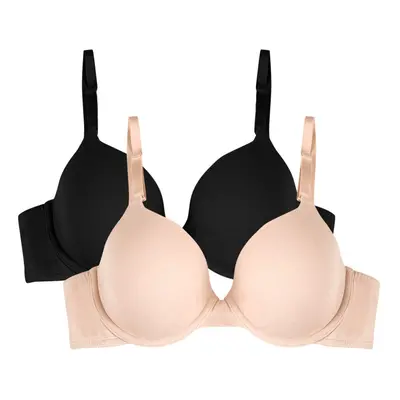 Fruit of the Loom Women's T-Shirt Bra Sand/Black Hue 40DD