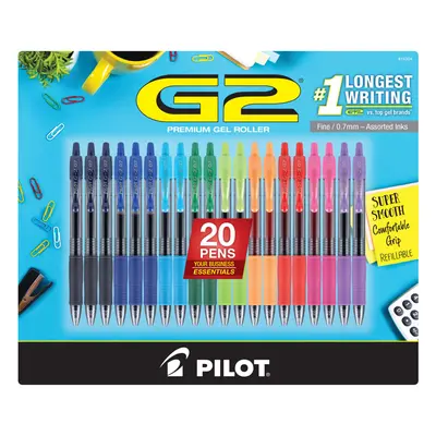 PILOT Pen G2 Assorted Premium Gel Ink Pens Retractable And Refillable Fine Point 0.7mm Count Pen