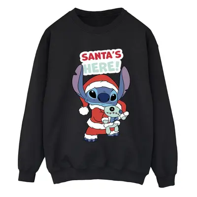 (5XL, Black) Disney Womens/Ladies Lilo & Stitch Santa's Here Sweatshirt