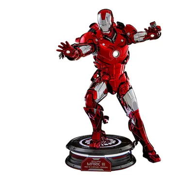 Figure Hot Toys MMS744D64 - Marvel Comics - Iron Man - Iron Man Mark III Red & Chrome Version