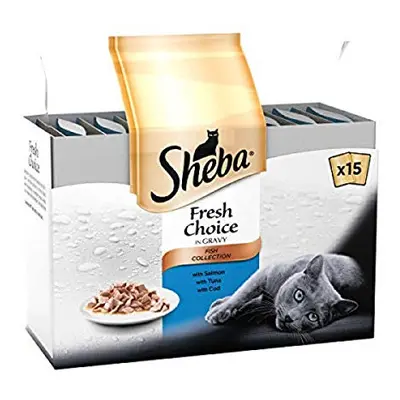 SHEBA Fresh Choice Cat Pouches Fish Collection in Gravy 45x50g