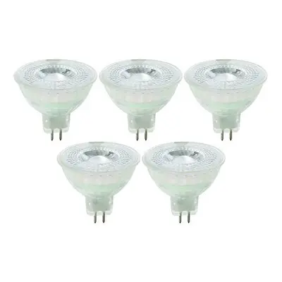 5 Pack Luceco GU5.3 MR16 LED Bulbs, 5W Lumen Led Lamps - 4000k Neutral White, Non-Dimmable 35W H