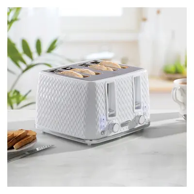 DAEWOO ARGYLE SLICE TOASTER WHITE