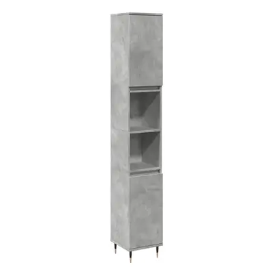 vidaXL Bathroom Cabinet Cupboard Vanity Unit Concrete Grey Engineered Wood