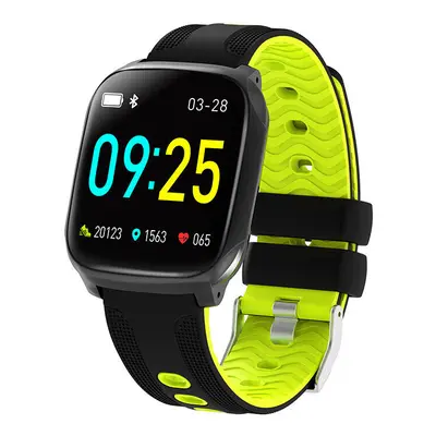 (Green) 1.3inch Full Touch Screen 3D Dymanic UI Heart Rate Blood Pressure Monitor Music Control 