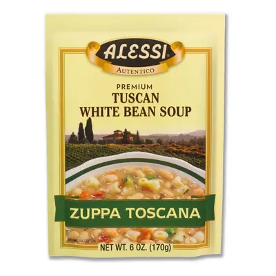 Alessi Autentico Premium Soups (Tuscan White Bean, Pack of 6)