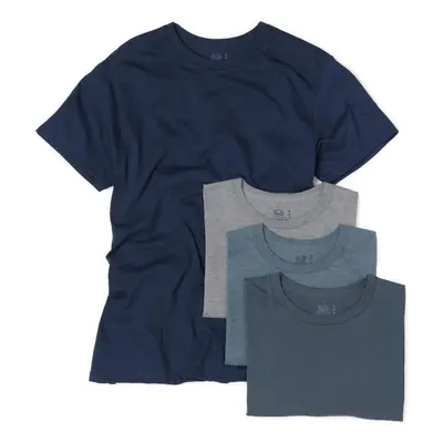 Fruit of the Loom Men's Crew Neck T-Shirt (Pack of 4), Assorted Blues and Grays, Large