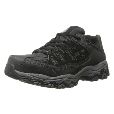 Skechers Men Cankton Athletic Steel Toe Work Sneaker Black/Black