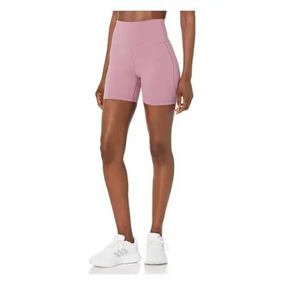 adidas Women's Yoga Studio Five-Inch Short Tights Wonder Orchid Smal