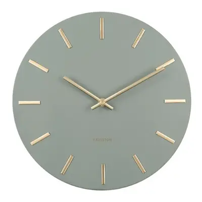 (Jungle Green, cm) Karlsson Charm Steel Wall Clock with Gold Batons