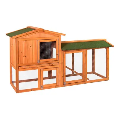 2 Tier Pet Hutch With Run Bunny Rabbit Hutch Cage