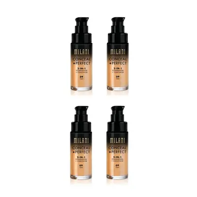 Milani Conceal And Perfect In Foundation + Concealer Tan 30ml x4