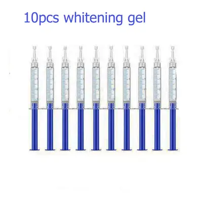 (10pcs whitening gel) Teeth Whitening 44% Peroxide Dental Bleaching System Oral Gel Kit Tooth