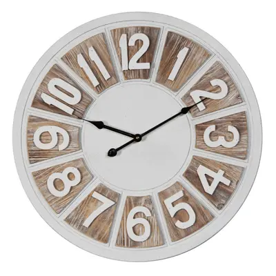 2 Tone MDF Round Wall Clock Arabic Dial 50cm - W7491