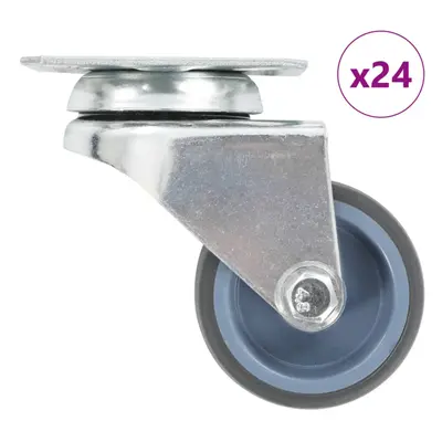 (24 pcs) vidaXL Twin-wheel Swivel Casters Furniture Caster Trolley Wheel Caster 100kg