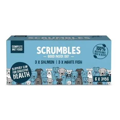 Scrumbles Natural Wet Dog Food Fish Multipack 6x 395g