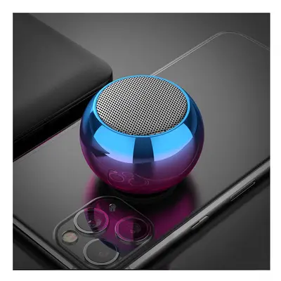 (Blue red) Wireless Bluetooth 5.0 Speaker Hi-Fi Stereo Surround Sound Bass Boombox Mini Portable