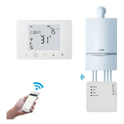 (HY09-GCWRW) WiFi Smart LCD 5A Wall-Hung Gas Boiler Water Electric Underfloor Heating Temperatur