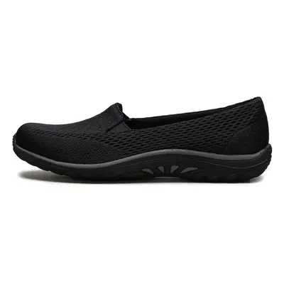 Skechers Women's Reggae Fest Willows Flat 6.5 US Black Mesh