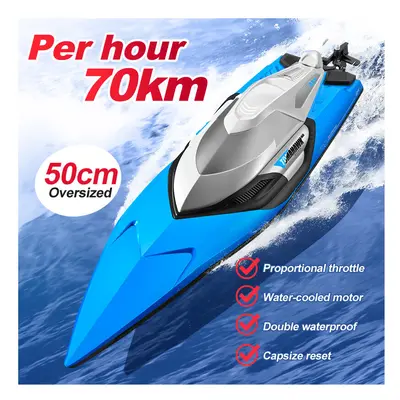 RC Boat 70KM/H Professional Remote Control High Speed Racing Speedboat Endurance Minutes Kids Gi