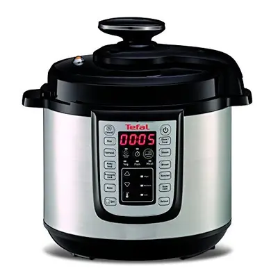 Tefal All-in-One Electric Pressure/Multi Cooker, (6 Portions), Black/Stainless Steel, CY505E40, 