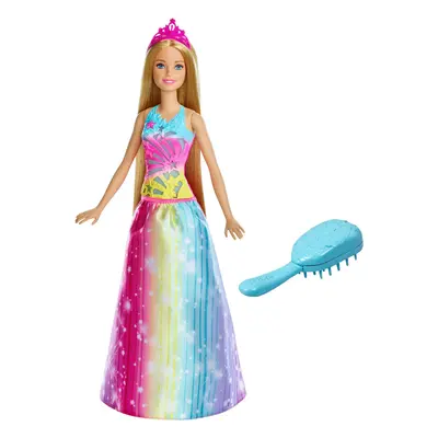 Barbie FRB12 Fantasy Brush and Sparkle Princess Lights and Sounds, Long Blonde Hair, Gifts for t