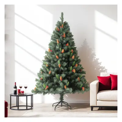 (6ft 185cm) EVRE Spruce Christmas Tree Pinecones & Berries