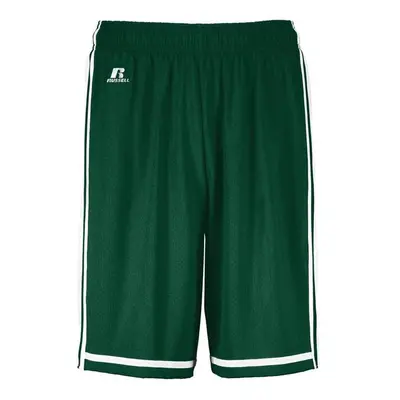 Russell 4B2VTB.DWI.L Youth Legacy Basketball Shorts, Dark Green & White - Large