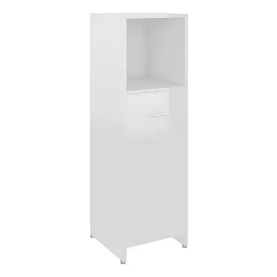 (high gloss white) vidaXL Bathroom Cabinet Cupboard Storage Rack Washer Shelf Engineered Wood