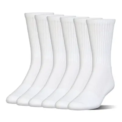 Under Armour Adult Charged Cotton Crew Socks Multipairs White/Gray (