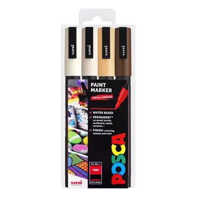 Uni POSCA - PC-3M Art Paint Markers - Set of - In Plastic Wallet - W