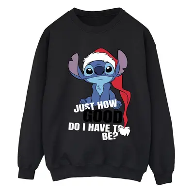 (4XL, Black) Disney Womens/Ladies Lilo & Stitch Just How Good Sweatshirt