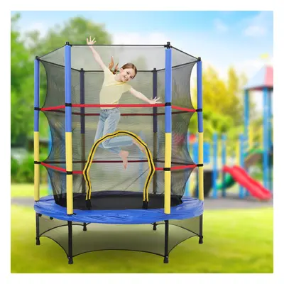 4.5FT Kids Mini Trampoline with Safety Enclosure