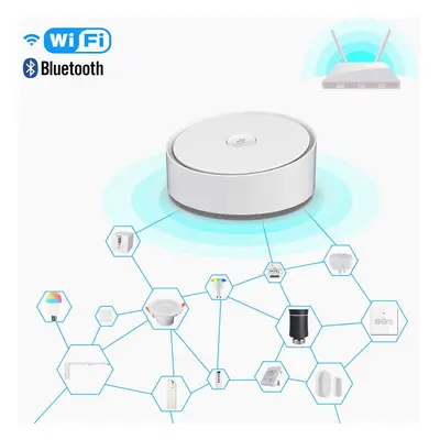 Upgrade WIFI Multi-mode Smart Gateway Clock Alarm WiFi Bluetooth Mesh Hub Work with Tuya Smart A