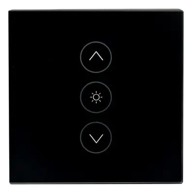 (Black) Smart Home Stepless Dimmer Switch EU Standard Mobile Phone Remote Control Work with Amaz