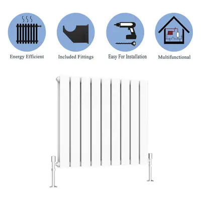 (White, 600*612mm ?double?) Flat Panel Column Radiator