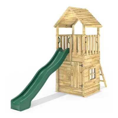 Rebo Modular Wooden Climbing Frame Adventure Playset - M7 with Den