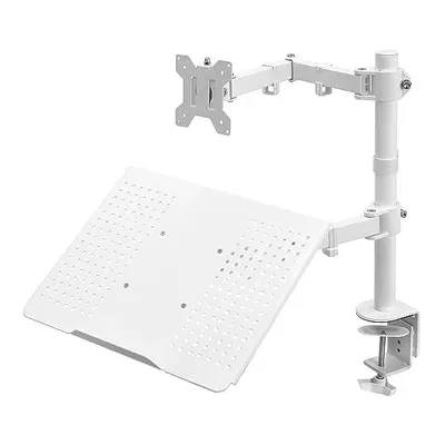 VIVO Fully Adjustable to inch Single Computer Monitor and Laptop Desk Mount Combo, Stand with Gr