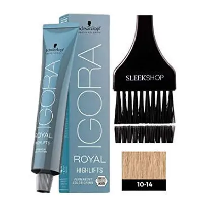 Schwarzkopf IGORA Royal HIGHLIFTS Permanent Hair Color Creme (with Sleek Tint Applicator Brush) 