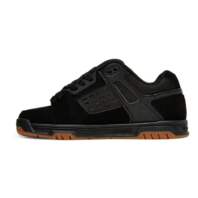 DC Men's Stag Low Top Skate Shoe Black/Gum D US