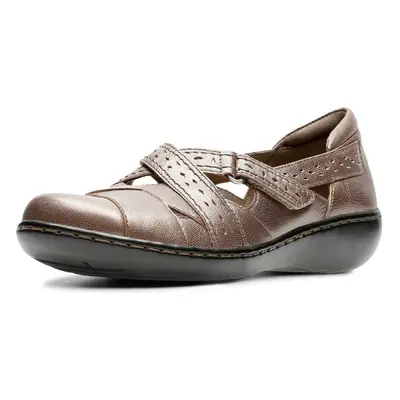 Clarks womens Ashland Spin Q Slip On Loafer Pewter Wide US